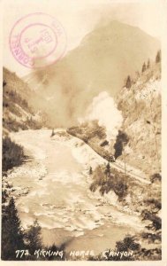 RPPC Kicking Horse Canyon, Alberta, Canada 1951 Vintage Postcard