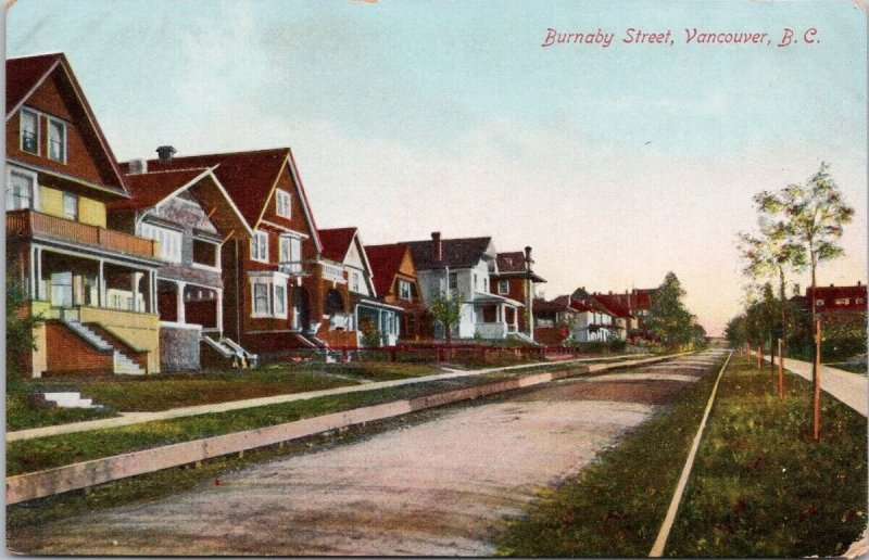 Burnaby Street Vancouver BC British Columbia Unused Stedman Postcard H38