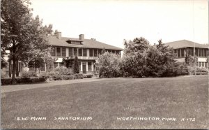 Real Photo Postcard Southwestern Minnesota Sanatorium Worthington Minnesota~962