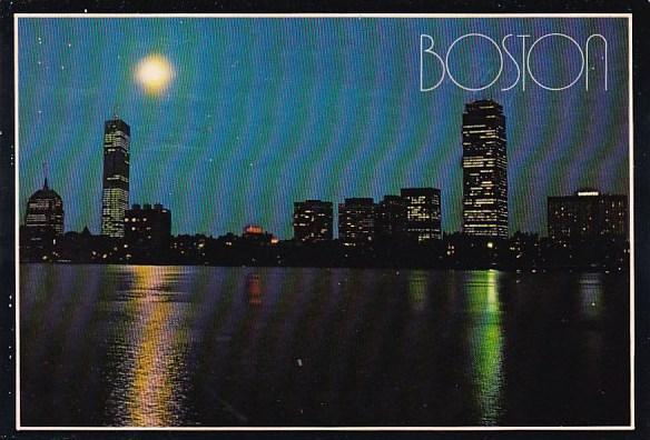 The Back Bay Skyline's Moonlight Mood Boston Massachusetts