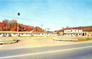 Huntsville Ontario Canada Texaco Gas Station Motel Old Cars Postcard