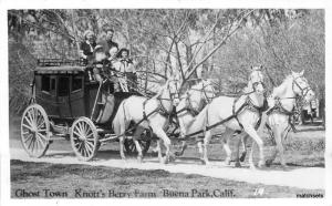 1950s Ghost Town Knotts Berry Farm BUENA PARK Stagecoach RPPC postcard 1586