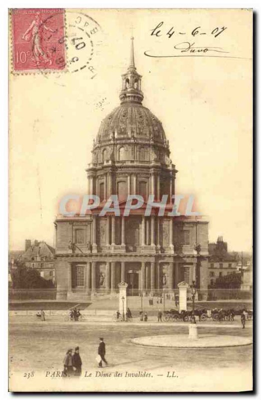 Old Postcard Paris Le Dome des Invalides