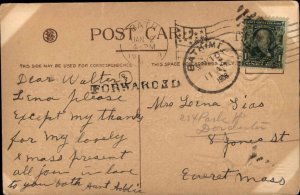 Fantasy Bears with Umbrellas Airbrushed Embossed c1910 Vintage Postcard