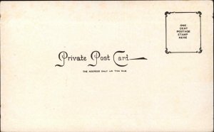 Lawrencetown Nova Scotia NS Main St Maple Leaf Border c1905 Private Postcard