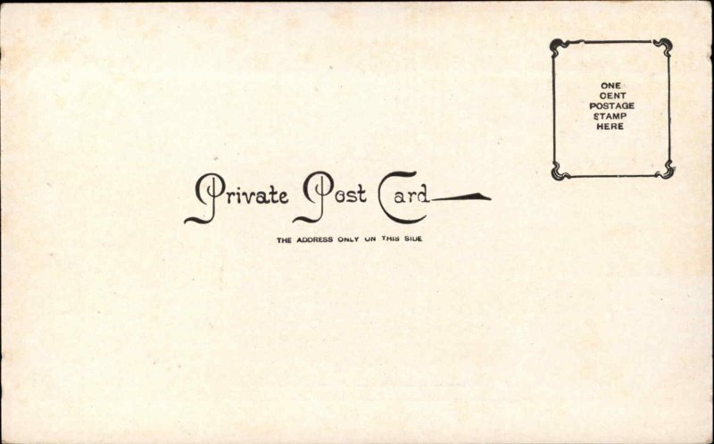 Lawrencetown Nova Scotia NS Main St Maple Leaf Border c1905 Private Postcard