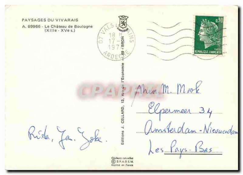 Postcard Modern Landscapes Vivarais Chateau de Boulogne