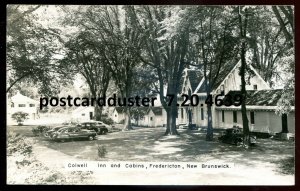 h5194 - FREDERICTON NB 1940s Colwell Inn & Cabins. Real Photo Postcard