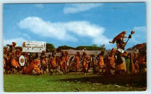 SAVANNAH, TRINIDAD, W.I. ~  Queen's Park TIGER WORSHIPPERS Parade 1960s Postcard