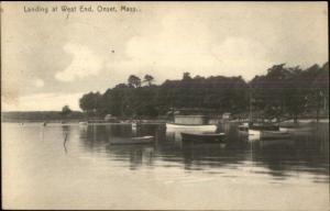 Onset Cape Cod MA Landing at West End c1910 Rotograph Postcard