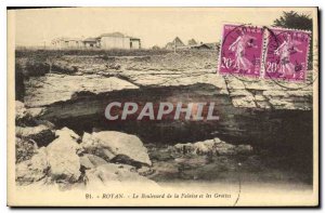 Old Postcard Royan Boulevard of Cliff and Caves