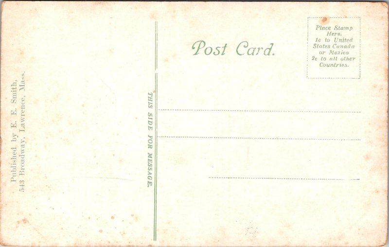 View of Packard School, Lawrence MA Vintage Postcard R02