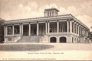 Maryland Baltimore Druid Hill Park Mansion House 1905