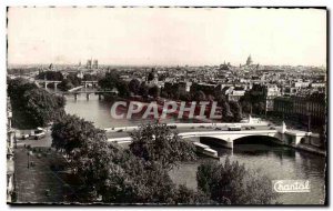 Old Postcard Paris La Pointe de la Cite and Bridges