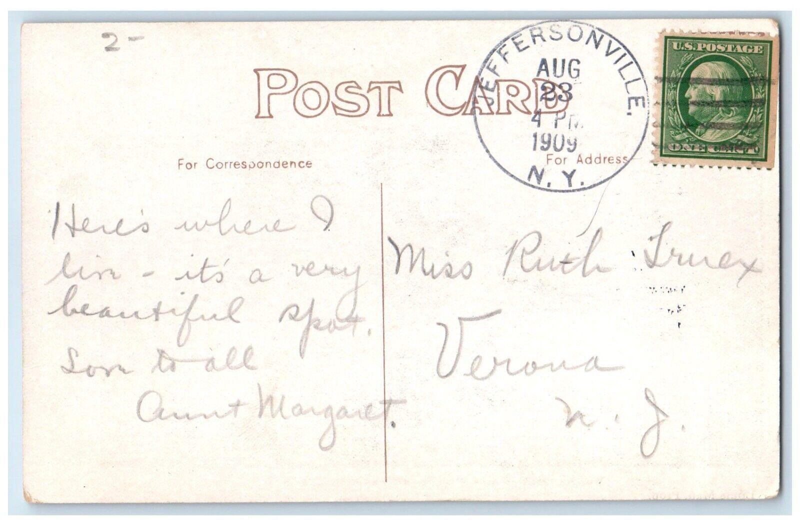 1909 Front View Sunny Hill White House Building Jeffersonville New York