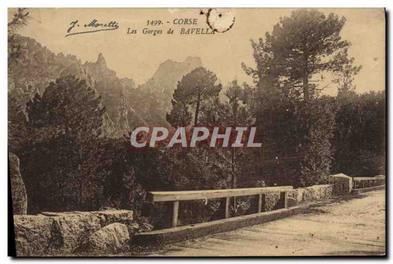 Old Postcard Corsica Gorges De Bavella