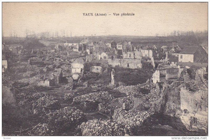 VAUX (Aisne) , France , 1910s ; Vue generale