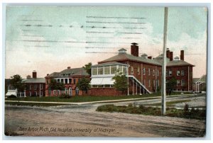 1905 Old Hospital University Michigan Exterior View Ann Arbor Michigan Postcard