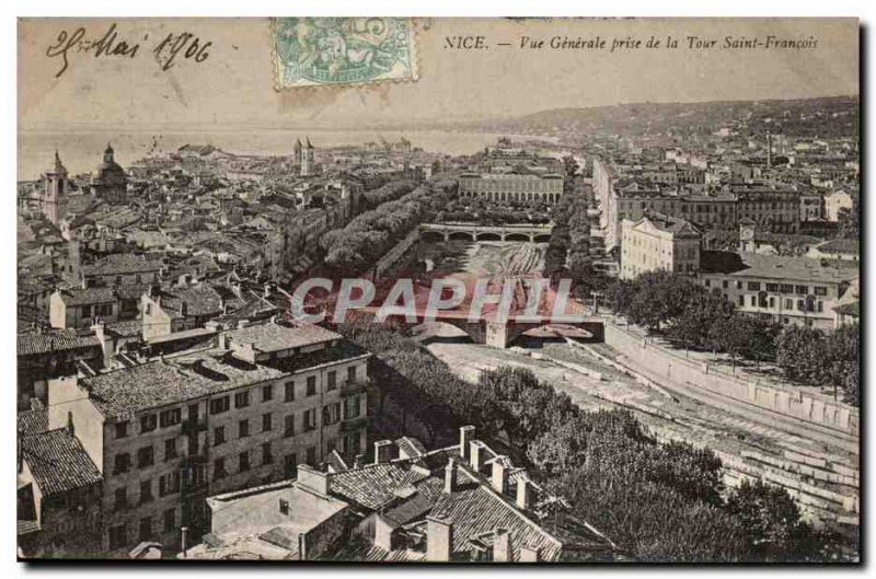 Nice Old Postcard General view taken from the tower Saint Francois