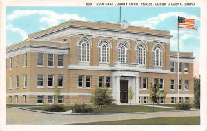F79/ Coeur D'Alene Idaho Postcard c1920s Kootenai County Court House