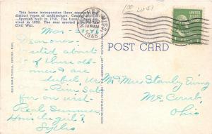 Natchez Mississippi~John Marshall Fammily Home Richmond~Info on Back~1946 PC