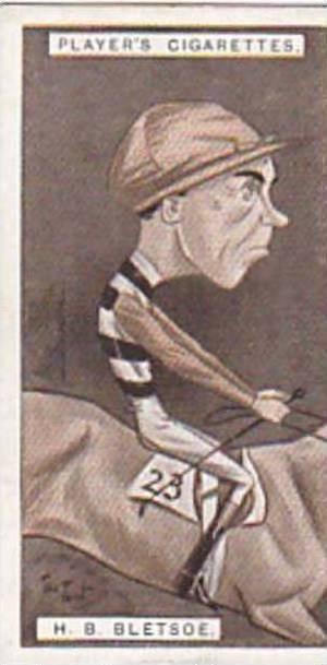 Player Vintage Cigarette Card Racing Caricatures 1925 No 6 H B Bletsoe