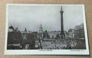 VINTAGE UNUSED REAL PHOTO POSTCARD TRAFALGAR SQUARE UK