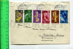 425203 SWITZERLAND 1949 year real posted COVER w/ UPU set of stamps