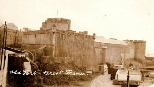 RPPC  Brest  France  Old Fort  Postcard