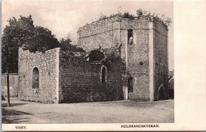 Sweden Visby Helgeandskyrkan Gotland Vintage Postcard 03.61