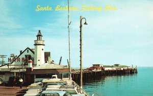 Santa Barbara Fishing Pier Lighthouse Restaurant New York NY Vintage Postcard
