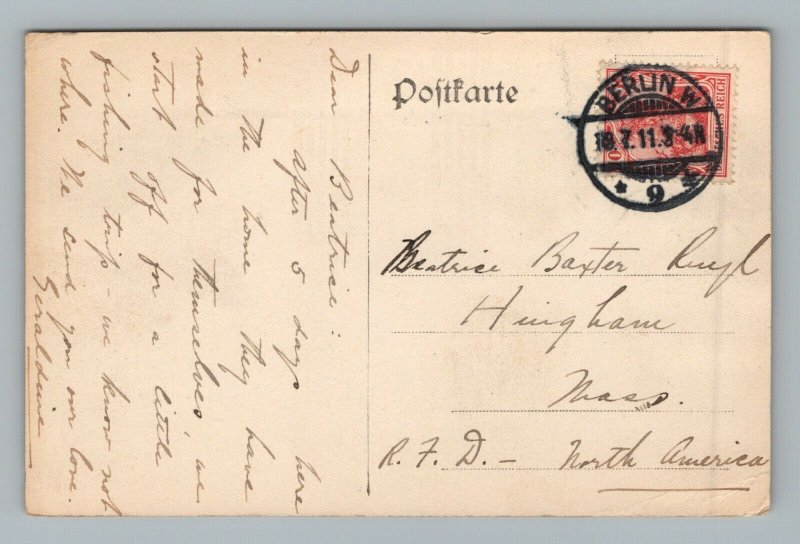 Gruss aus Lichtenrade Gemeindeschule community school Germany Postcard 