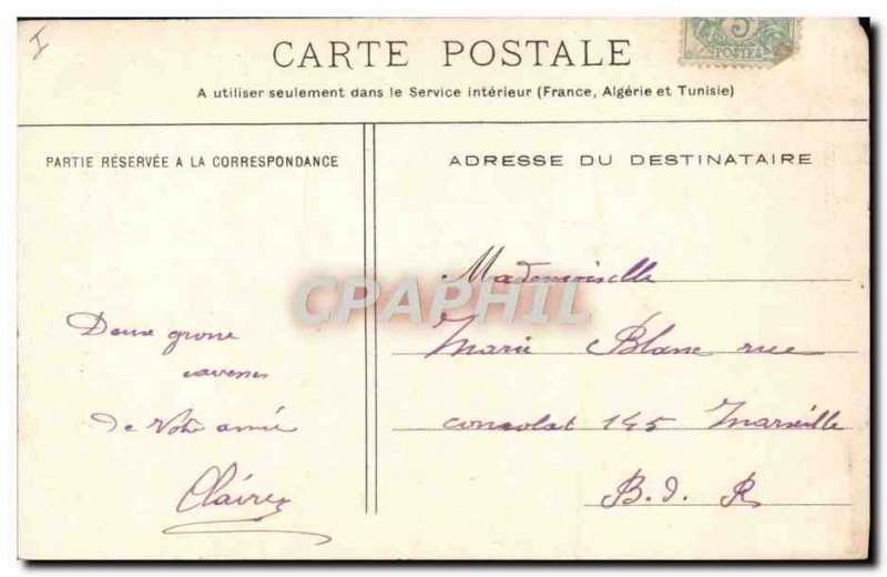 Old Postcard Garcon cafe Children