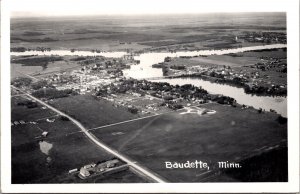 Real Photo Postcard Aerial View of Baudette, Minnesota