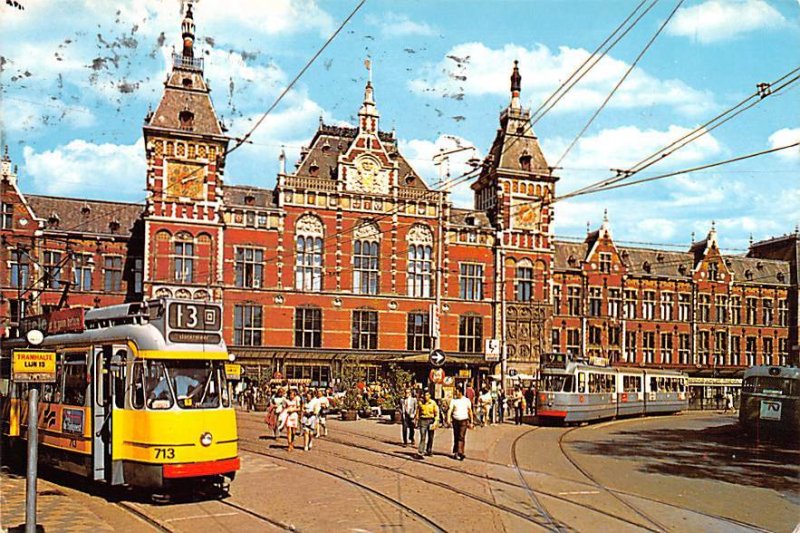 Central Station Amsterdam Holland 1972 