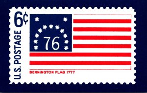 Stamps On Postcards Bennington Flag 1777