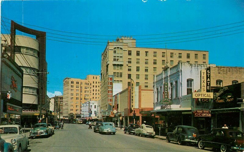 Automobiles Chaparral Street Postcard Corpus Christi Texas Barles Dexter 6192