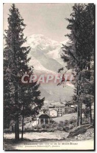 Old Postcard Chamonix and Mont Blanc