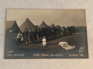 Real Photo OH! YOU KID Camp Deneen Illinois National Guard Card #1066 Grade 1