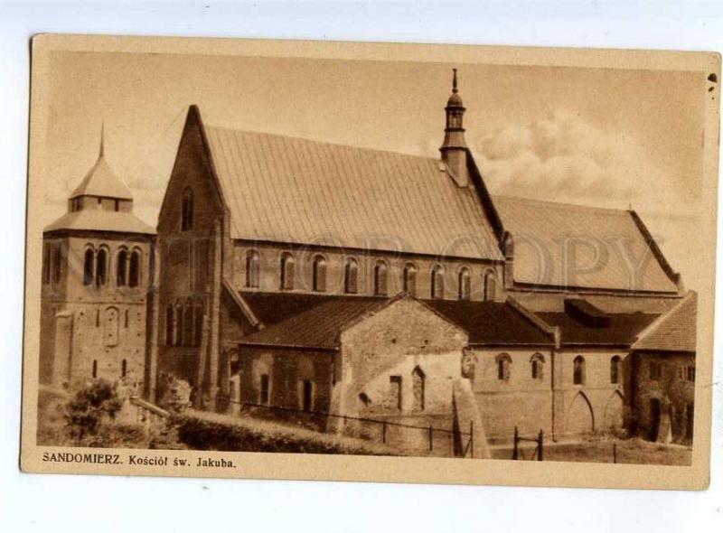 192163 POLAND SANDOMIERZ St. Jacob Church Vintage postcard