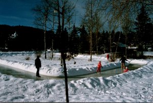 Canada Quebec Val-Morin Patinoire Municipale Ice Skating 1989