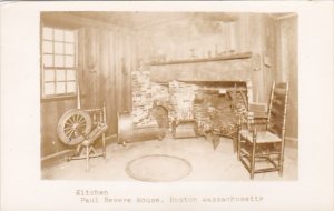 Kitchen Paul Revere House Boston Massachusetts  Real Photo