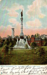 Monuments Confederate Monument Capitol Circle Montgomery Alabama 1908 Curteich