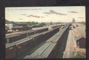 ARGENTINE KANSAS AT&SF RAILROAD YARDS DEPOT TRAIN STATION VINTAGE POSTCARD