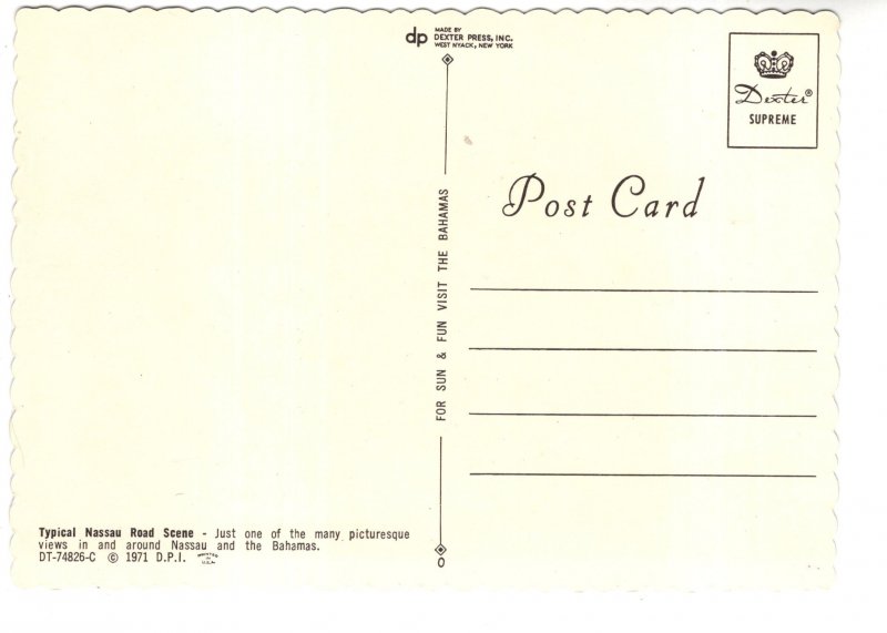 Typical Nassau Road Scene, Bahamas