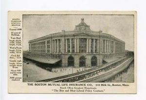 Boston MA Railroad Train Station Depot Postcard