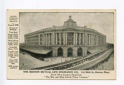 Boston MA Railroad Train Station Depot Postcard