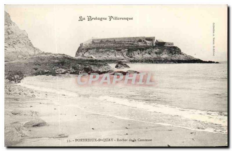 Postcard Old Portrieux St Quay rock Countess