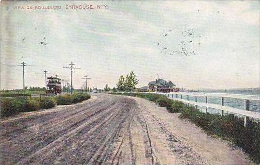 New York Syracuse View On Boulevard 1907