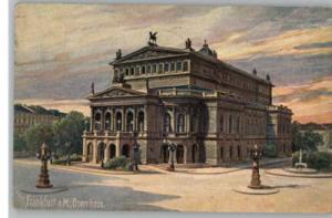Old Postcard-Opera House/Opernaus-Frankfurt,Germany